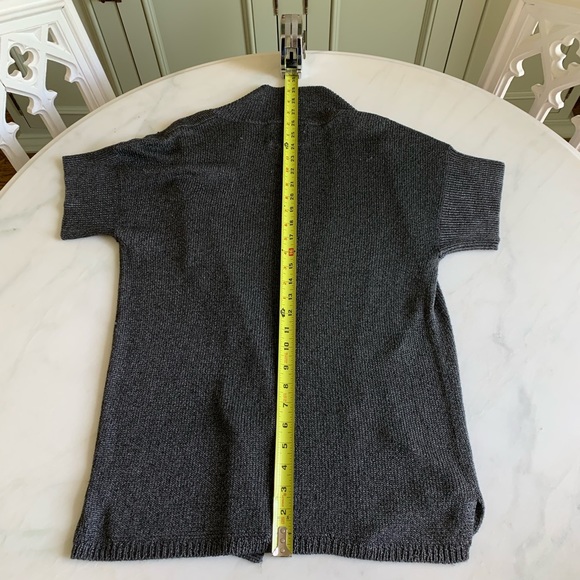 *SOLD* Banana Republic Heritage Metallic Open Cardigan Gray Sz S - Picture 5 of 8